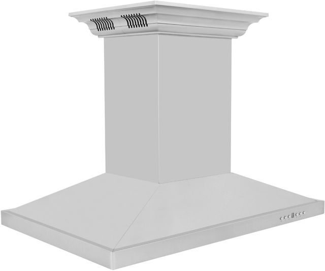 ZLINE 48" Stainless Steel Island Mounted Range Hood with CrownSound® Bluetooth Speakers-1
