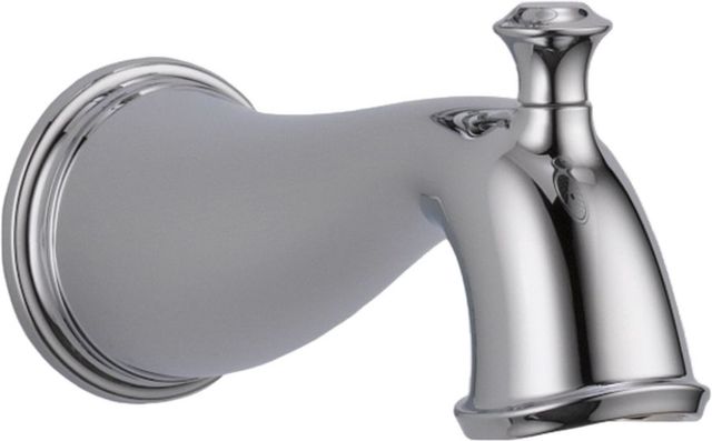 Delta Cassidy® Matte Black Pull-Up Diverter Tub Spout-0