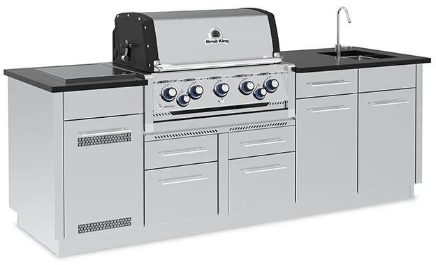 Broil King® Imperial™ S 590iE 63" Black Liquid Propane Outdoor Kitchen Kit-1