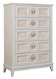 Najarian Furniture Crystal View Ash Burl/White Chest-0