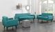 Elements International Hadley 2-Piece Heirloom Teal Living Room Stationary Seating Set with Chair-5