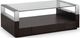 Magnussen Home® Revere Glass Top Cocktail Table with Graphite Base-0