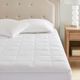 Olliix by Sleep Philosophy White King Cotton 300 Thread Count Tencel Filled Mattress Pad Antimicrobial BI-OME Odor Eliminator-2