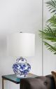 A & B Home Blue/White 12" Ceramic Vase Lamp-3