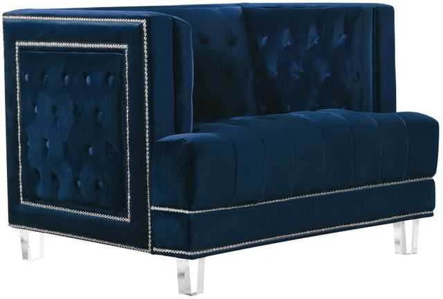 Meridian Furniture Lucas Navy Velvet Chair-0