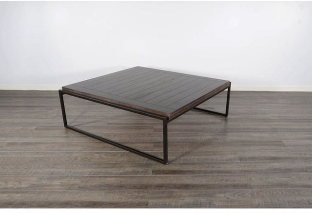 Sunny Designs™ Tyler French Brown Coffee Table with Black Metal Frame-2