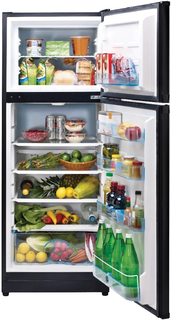 Unique Appliances 24" 10.3 Cu. Ft. Black Counter Depth Top Freezer Refrigerator-3