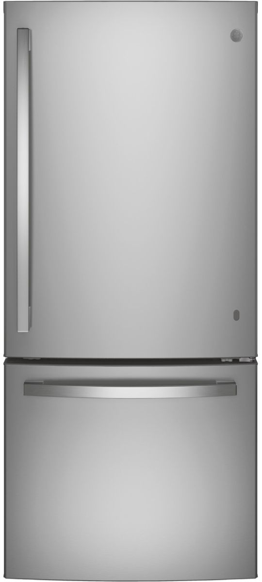 Réfrigérateur à congélateur inférieur de 30 po GE® de 21.0 pi³ - Acier inoxydable résistant aux traces de doigts-0