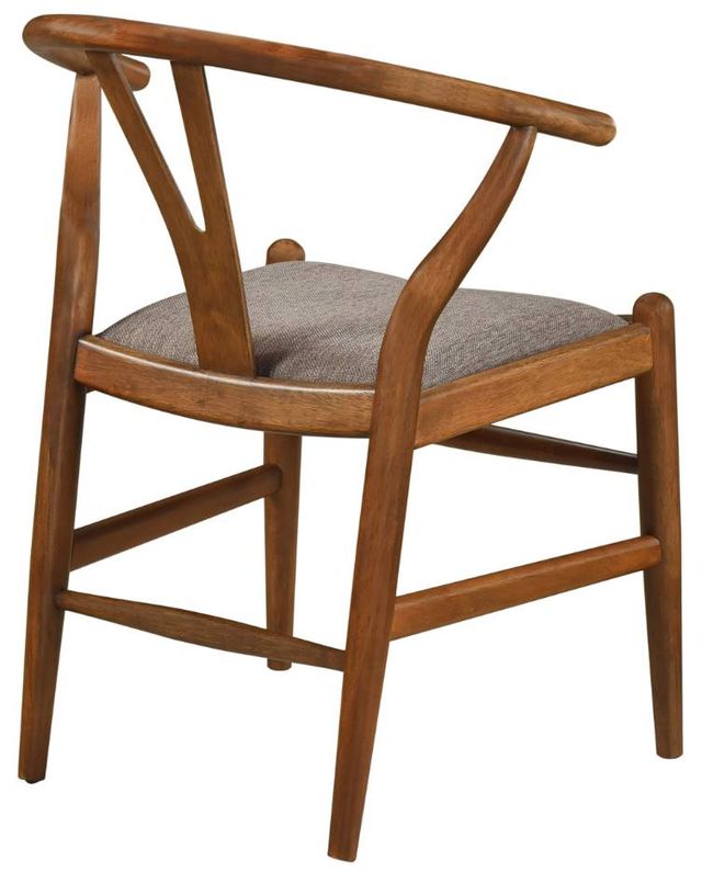 Coaster® Dinah 2-Piece Walnut/Brown Y-Shaped Back Wishbone Dining Side Chair Set-2