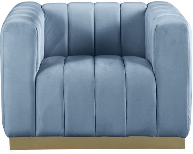 Meridian Furniture Marlon Sky Blue Velvet Chair-2