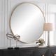 Uttermost® Junius Antiqued Gold Large Round Mirror-1