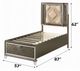 ACME Furniture Skylar Dark Champagne Full Panel Bed-3