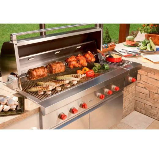 Wolf® 6-Burner Stainless Steel Built-In Liquid Propane Grill-1