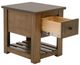 International Furniture Direct Parota III Barrel Brown Chairside Table-5