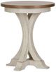 Liberty Furniture Farmhouse Reimagined Chestnut Chairside Table with Antique White Base-0