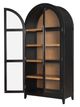 Richwood Black Birch Glass Door Arched Cabinet-1
