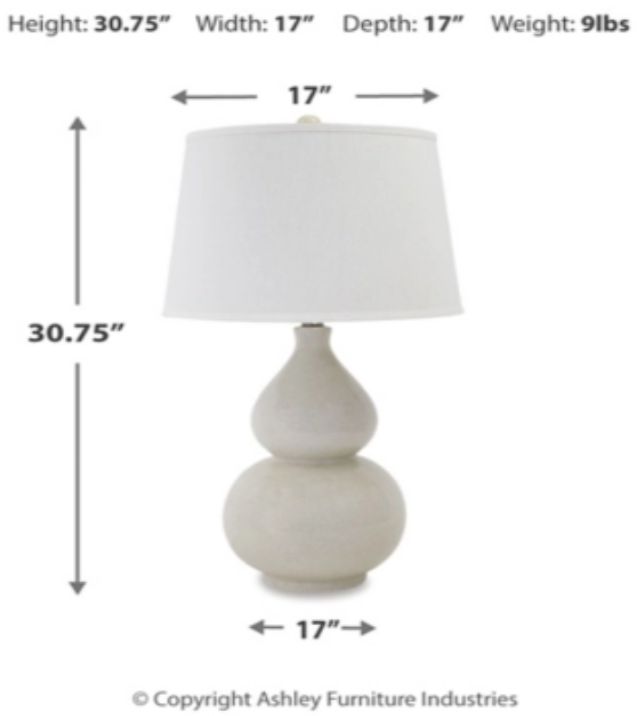 Signature Design by Ashley® Saffi Cream Table Lamp-2
