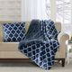 Olliix by Madison Park Ogee Navy Square Pillow-2