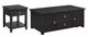 Elements International Kendyl 2-Piece Espresso Occasional Table Set-0