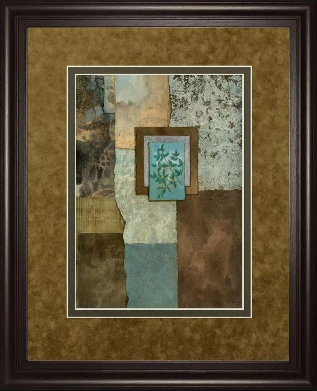 Classy Art Petites Fleurs Sur Le Bleu Il by Norm Olson Framed Print Wall Art-1