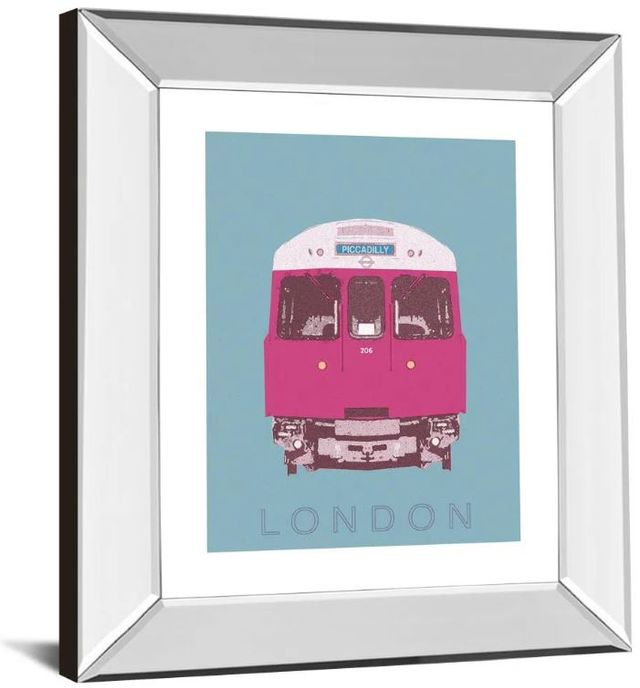 Classy Art London Transport 3 by Ben James Mirror Framed Wall Art-1