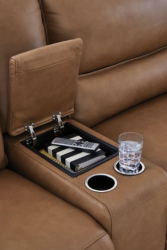Signature Design by Ashley® DeepWakes 6-Piece Caramel Right-Arm Facing Power Reclining Sectional and Chaise-4