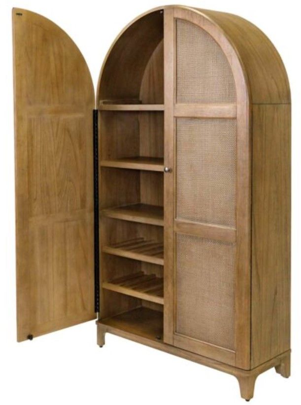 Martin Furniture Quincey Dining Golden Brown Arch Shaped Bar Cabinet-2