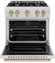 ZLINE Classic Autograph Edition 30" Stainless Steel Pro Style Gas Range with Champagne Bronze Accents-1