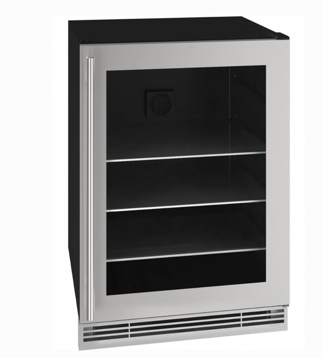 U-Line® 24" 5.7 Cubic Feet Stainless Steel Beverage Center-0