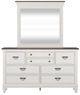 Liberty Furniture Allyson Park Two-Tone Charcoal/Wire Brushed White Dresser and Mirror-0