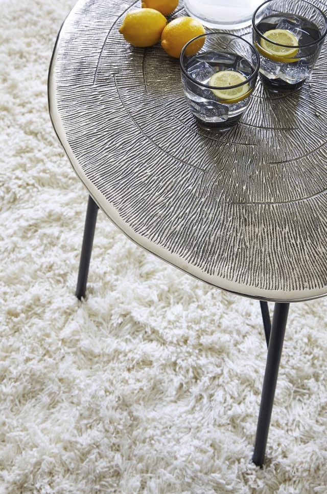Signature Design by Ashley® Laverford Chrome End Table with Black Tapper Legs-4