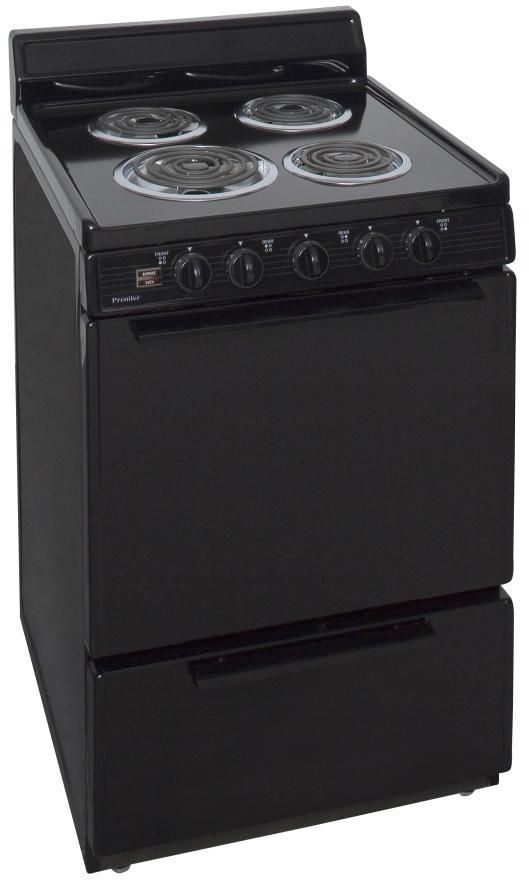 Premier 24" Black Freestanding Electric Range-2
