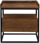 Moe's Home Collection Vancouver Brown Side Table with Metal Frame -0