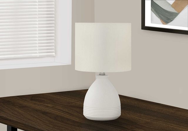 Monarch Specialties Inc. 17"H Cream Ceramic Table Lamp-3
