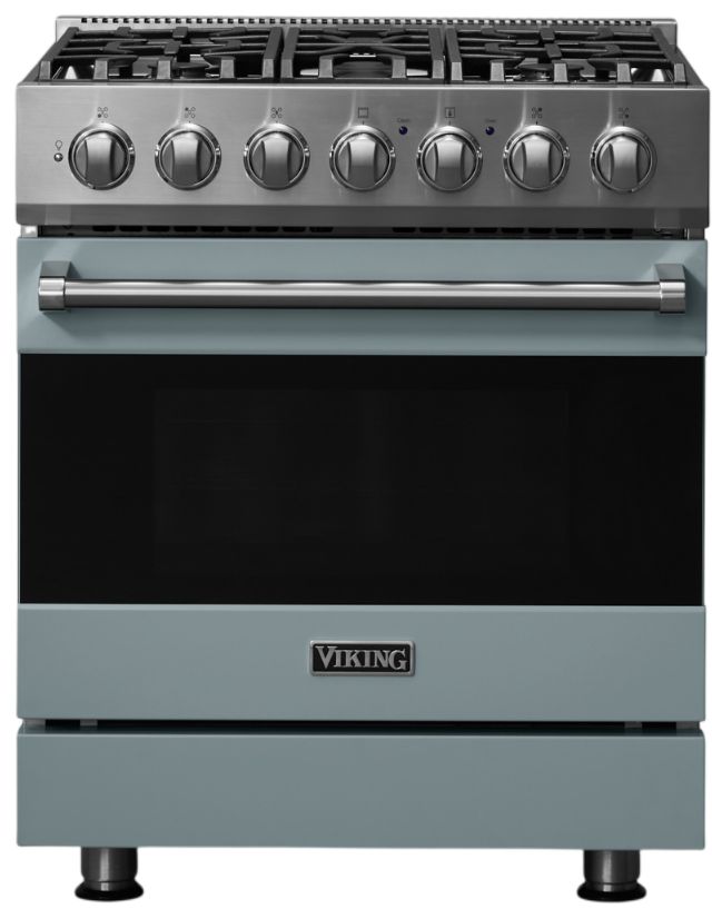 Viking® 3 Series 30" November Sky Pro Style Natural Gas Range-0