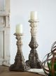 A & B Home Magnesia Gold/White Candle Holder-3