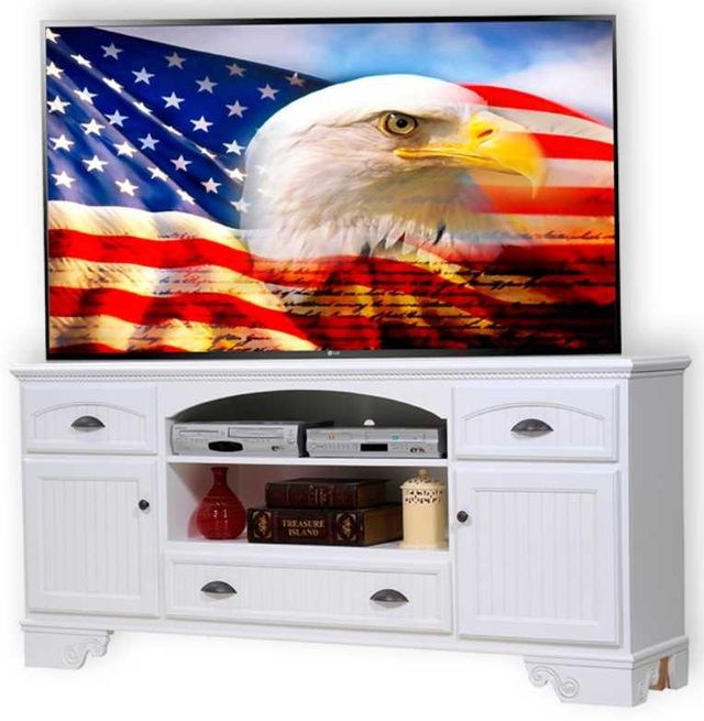 American Heartland Manufacturing Poplar 80" Deluxe TV Stand-1