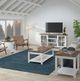 Legends Home Hampton Barnwood Coffee Table with Jasmin White Base-1