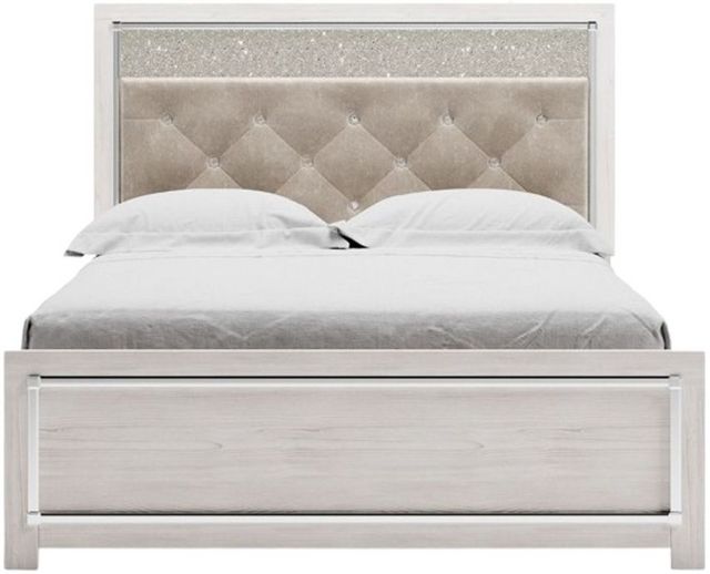 Signature Design by Ashley® Altyra White Queen Upholstered Panel Bed-1