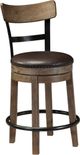 Signature Design by Ashley® Pinnadel Light Brown Upholstered Swivel Counter Stool-0