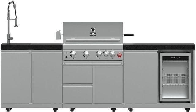 FORNO® Bulnes Series Alta Qualita Black Outdoor Kitchen Kits-0