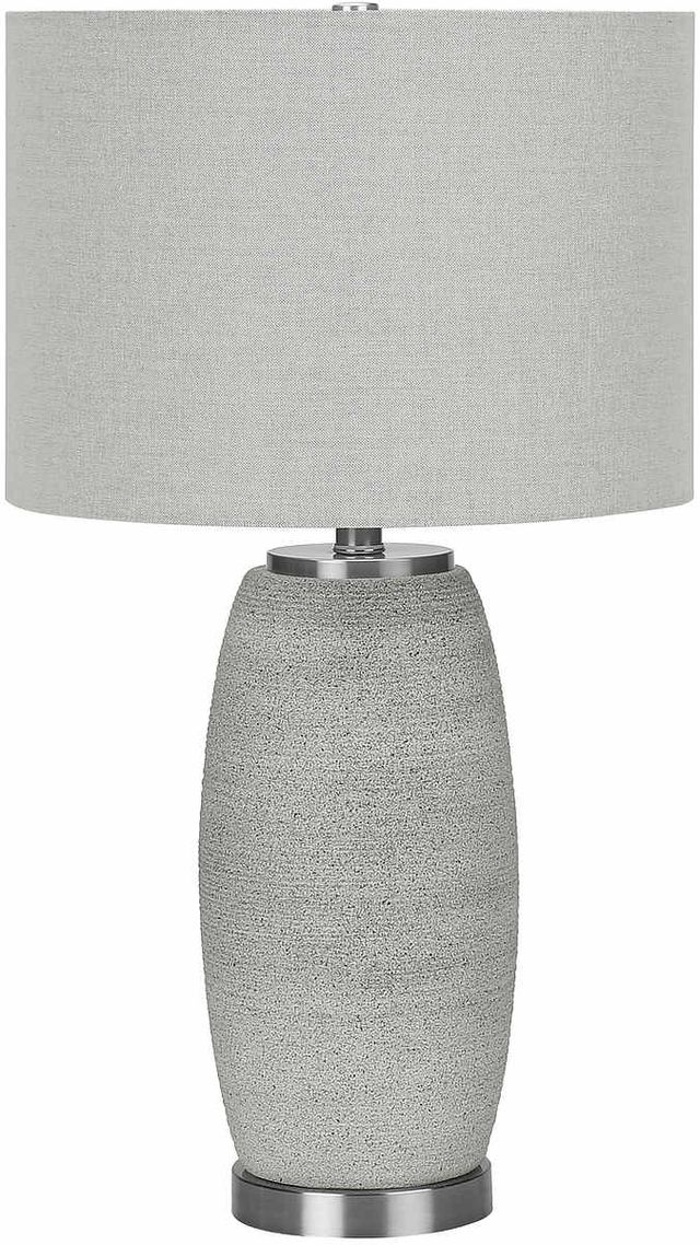 Monarch Specialties Inc. 25"H Grey Ceramic Table Lamp-0