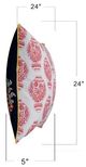 Stylecraft Tinck Dark Blue/Pink Throw Pillow-4