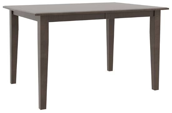 Country View Woodworking Customizable Aspen Red Oak Top 38" Dining Table with 2-Leaves and Brown Maple Base-0