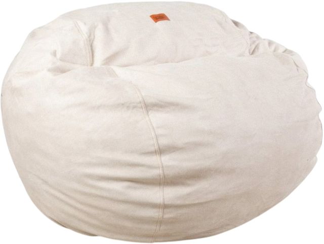 CordaRoy's® Original Ivory Faux Leather King Bean Bag Chair-0