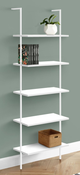 Monarch Specialties Inc. White Ladder Bookcase-2