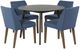 Liberty Furniture Space Savers 5-Piece Denim Blue Jean/Satin Walnut Drop Leaf Dining Set-0