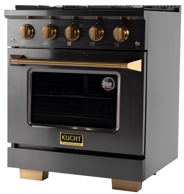 Kucht Professional KEG Series 30" Titanium Stainless Steel Pro Style Natural Gas Range-3