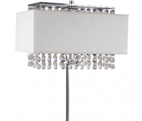 Furniture of America® Naya Chrome Table Lamp with Crystal Accent-1