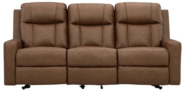Benchcraft® Mackmenville Caramel Manual Reclining Sofa-3